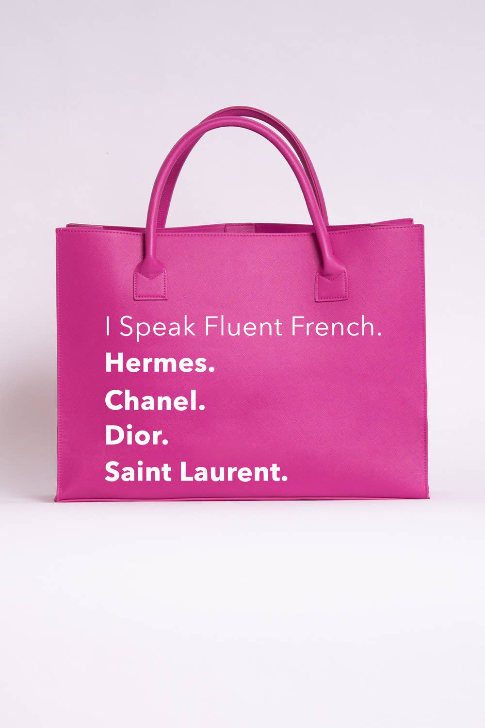 Pink "I Speak" Tote Purse