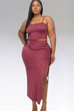 Plus Size Top and Skirt Set