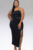 Plus Size Top and Skirt Set