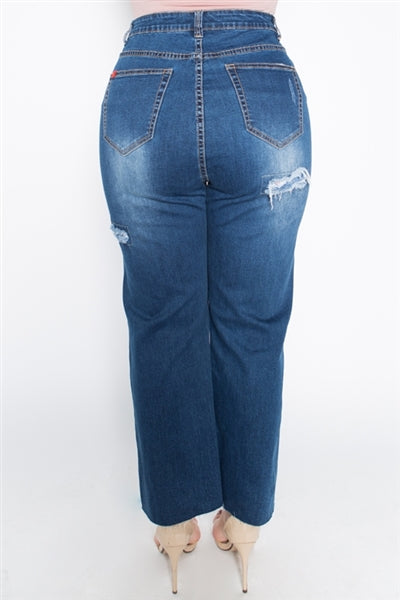 Distressed Plus Size Jeans