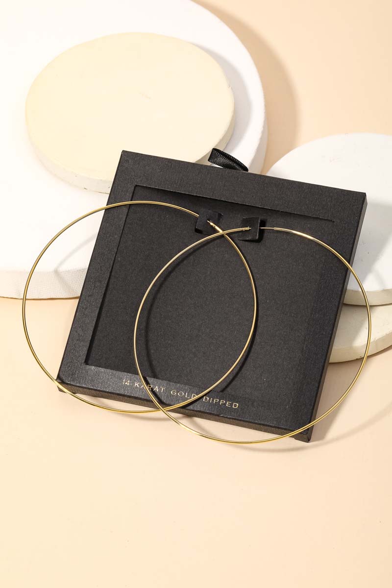 Gold OR Silver Dipped Classic Hoops