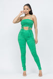 Crop Top and Leggings Set