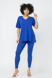 Side Slits Top And Leggings Set