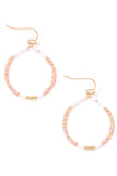 Beaded Hoop Drop Earrings