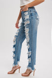 Distressed  Straight Leg Jeans