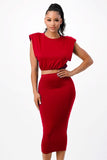 Crop Top and Skirt Set